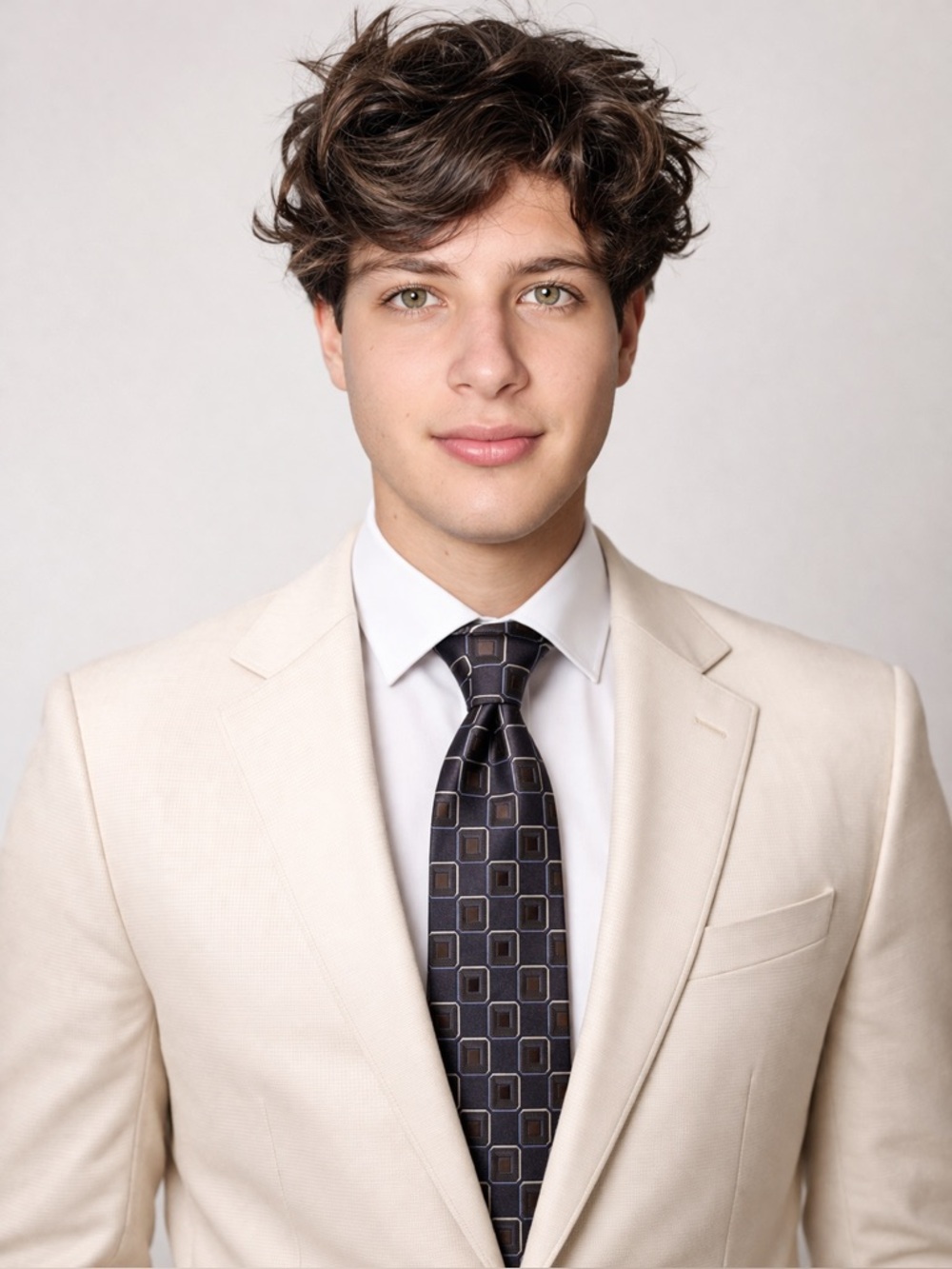 Ermenegildo Zegna  Navy Geometric Tie